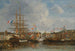 Fête i Honfleur-bassinet - Eugène Boudin — visning af kunstværket