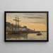Honfleur Sejlskibe - Eugène Boudin — indrammet kunstværk på væggen