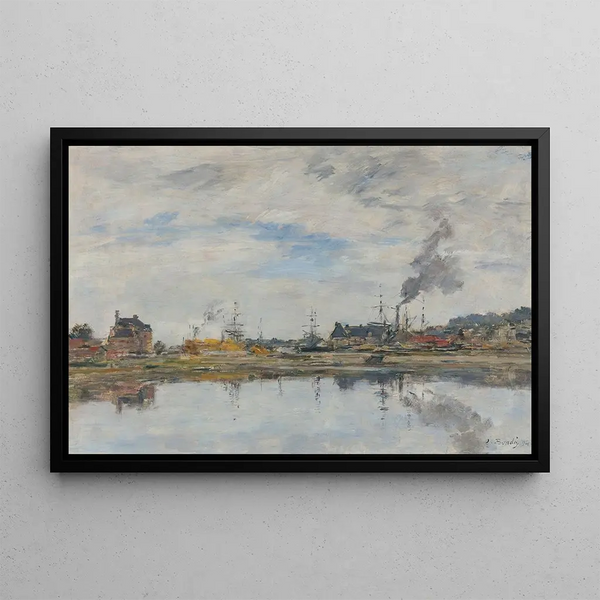 La Retenue Trouville - Eugène Boudin — indrammet kunstværk på væggen