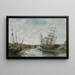 La Touques lavvande - Eugène Boudin — indrammet kunstværk på væggen