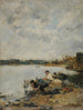 La Touques om morgenen - Eugène Boudin — visning af kunstværket
