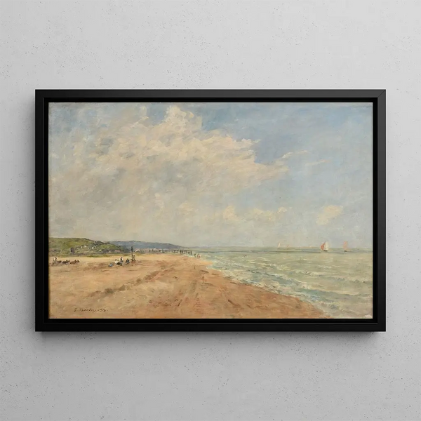 La marée montante, baie de Saint-Valery - Eugène Boudin — indrammet kunstværk på væggen