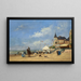 La plage de Trouville - Eugène Boudin — indrammet kunstværk på væggen