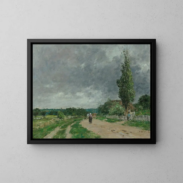 La route de Deauville - Eugène Boudin — indrammet kunstværk på væggen