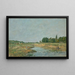Laveuses ved floden - Eugène Boudin — indrammet kunstværk på væggen