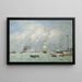 Le Havre, indgangen til havnen - Eugène Boudin — indrammet kunstværk på væggen