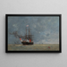 Le Havre, skibe på åbent hav - Eugène Boudin — indrammet kunstværk på væggen