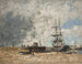 Le rivage de Trouville, marée basse - Eugène Boudin — visning af kunstværket