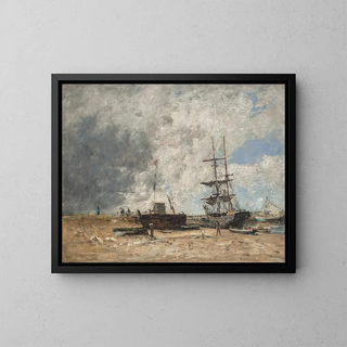 Eugne Boudin - Le rivage de Trouville mare basse.webp