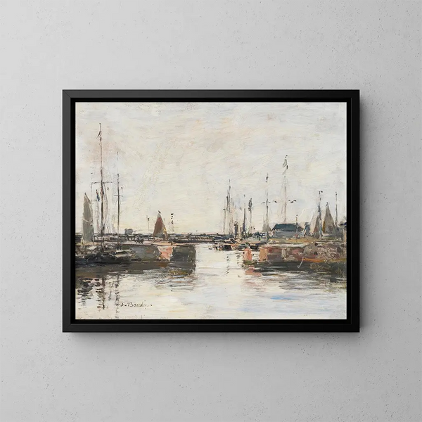 Le sas de Trouville - Eugène Boudin — indrammet kunstværk på væggen