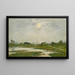 Les bords de la Touques under højvande - Eugène Boudin — indrammet kunstværk på væggen