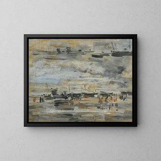 Mare Basse étude - Eugène Boudin — indrammet kunstværk på væggen