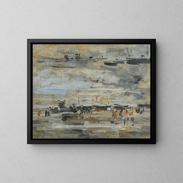 Mare Basse étude - Eugène Boudin — indrammet kunstværk på væggen
