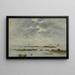 Marine Maleri Saint-Vaast-la-Hougue Manche - Eugène Boudin — indrammet kunstværk på væggen