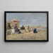 På stranden - Eugène Boudin — indrammet kunstværk på væggen