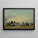 På stranden ved solnedgang - Eugène Boudin — indrammet kunstværk på væggen