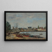 havn og by i Paimpol - Eugène Boudin — indrammet kunstværk på væggen