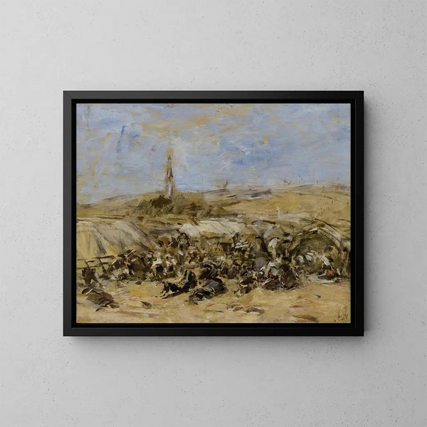 Pardon de Sainte-Anne-la-Palud - Eugène Boudin — indrammet kunstværk på væggen