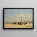 Plage de Berck, lavvande - Eugène Boudin — indrammet kunstværk på væggen