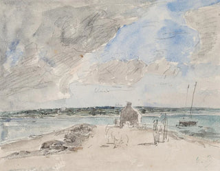 Plougastel, passage ved udmundingen af Landerneau-floden - Eugène Boudin — visning af kunstværket