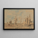 Port - Eugène Boudin — indrammet kunstværk på væggen