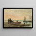 Port ved Honfleur-området - Eugène Boudin — indrammet kunstværk på væggen