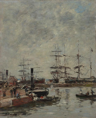 Eugne Boudin - Port navires quai.webp