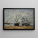 Portrieux havn lavvande - Eugène Boudin — indrammet kunstværk på væggen