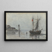 Rade omkring Honfleur - Eugène Boudin — indrammet kunstværk på væggen