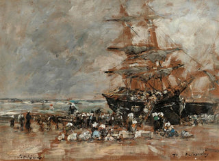 Eugne Boudin - Retour du Terreneuvier  Portrieux.webp