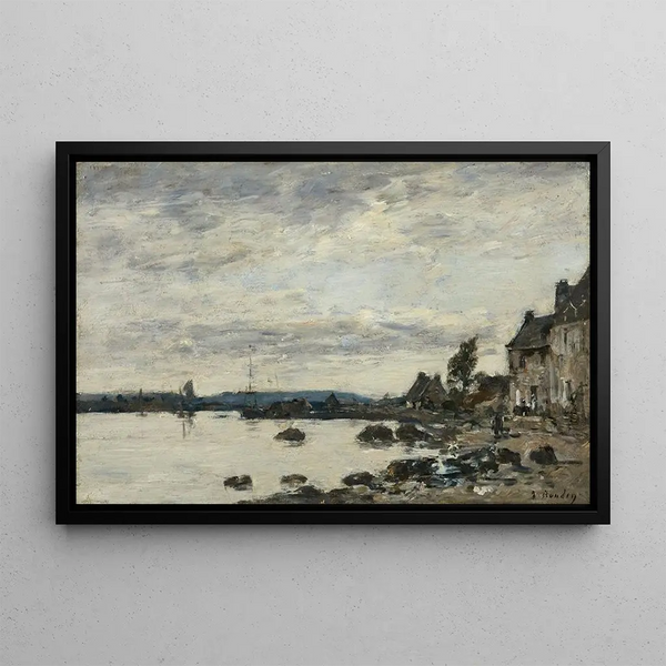 Rivage breton - Eugène Boudin — indrammet kunstværk på væggen