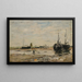 Rivage de Berck, lavvande - Eugène Boudin — indrammet kunstværk på væggen