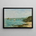 Rivage Douarnenez Fiskebåde i bugten - Eugène Boudin — indrammet kunstværk på væggen