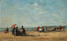 Strandscene (Kassekonflikt) - Eugène Boudin — visning af kunstværket