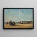 Strandscene (Kassekonflikt) - Eugène Boudin — indrammet kunstværk på væggen