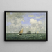 skibe og sejlskibe, der forlader Le Havre - Eugène Boudin — indrammet kunstværk på væggen