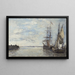 Sortie de port - Eugène Boudin — indrammet kunstværk på væggen