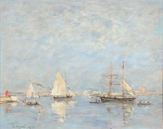 Eugne Boudin - Sortie des barques  SaintVaastlaHougue.webp