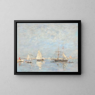 Eugne Boudin - Sortie des barques  SaintVaastlaHougue.webp