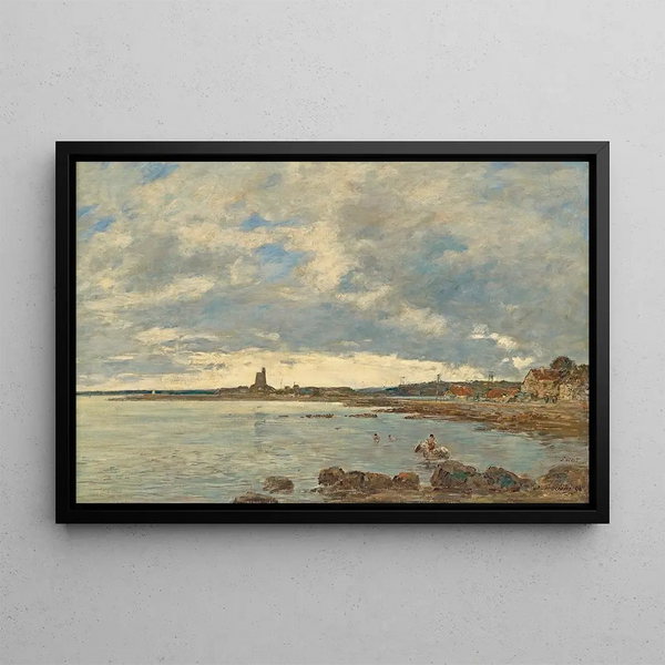Saint-Vaast-la-Hougue - Eugène Boudin — indrammet kunstværk på væggen
