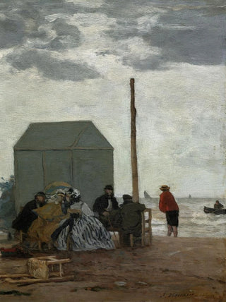 Eugne Boudin - The Beach at Deauville.webp