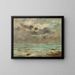 La Côte à Trouville - Eugène Boudin — indrammet kunstværk på væggen