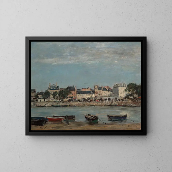 Le Port de Trouville - Eugène Boudin — indrammet kunstværk på væggen
