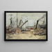 Les chalutiers - Eugène Boudin — indrammet kunstværk på væggen