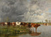 Troupeau s'abreuvant - Eugène Boudin — visning af kunstværket