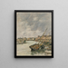 Trouville-maleri, havnen, lavvande - Eugène Boudin — indrammet kunstværk på væggen