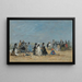Trouville, strandscene - Eugène Boudin — indrammet kunstværk på væggen