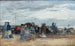 Trouville Strandscene (Konflikt af cas) - Eugène Boudin — visning af kunstværket