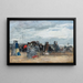 Trouville Strandscene (Konflikt af cas) - Eugène Boudin — indrammet kunstværk på væggen