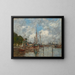 Et hjørne af havnen i Trouville - Eugène Boudin — indrammet kunstværk på væggen